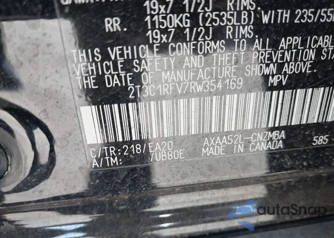 2024 Toyota Rav4 Xle Premium from USA, damaged, VIN 2T3C1RFV7RW354169